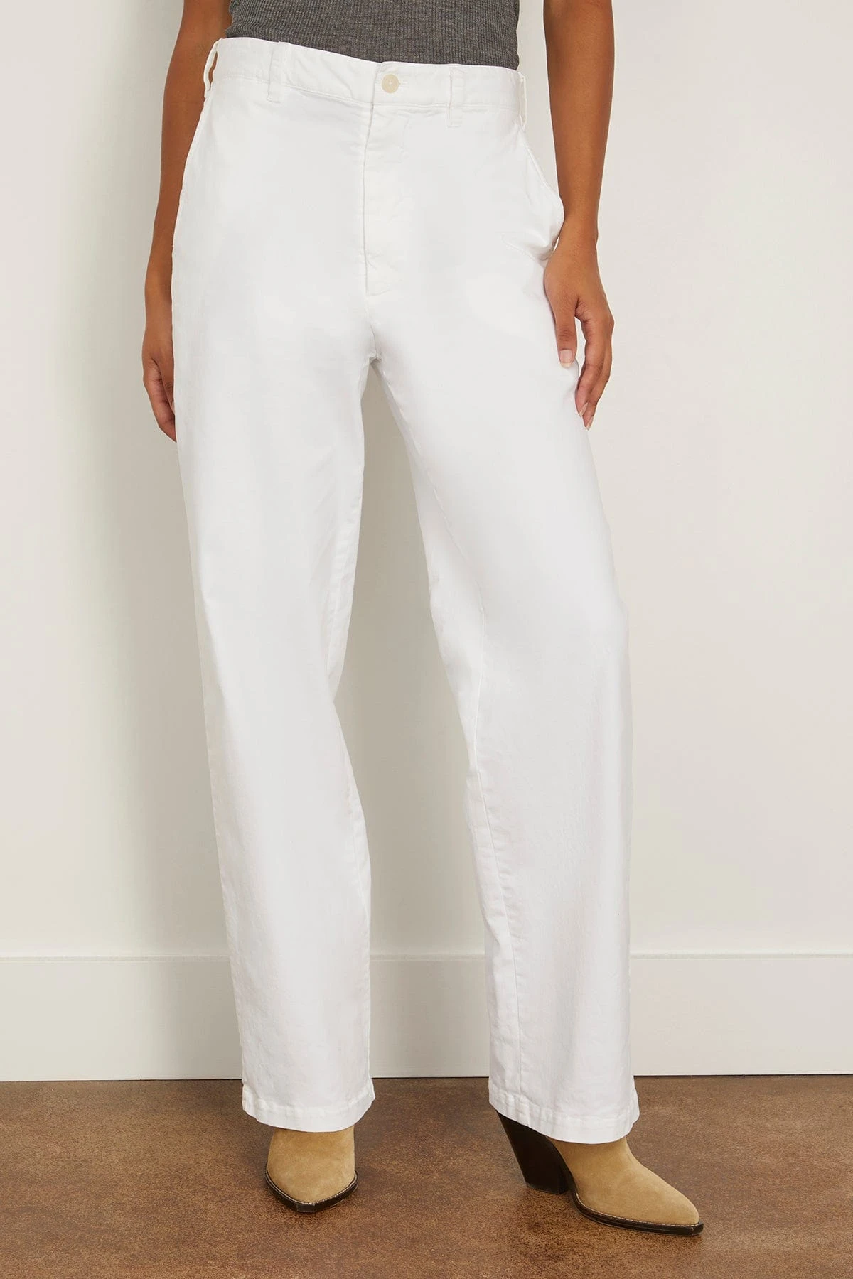 NILI LOTAN Eliot Boy Pant In White 3 NILI LOTAN Eliot Boy Pant In White - Image 3