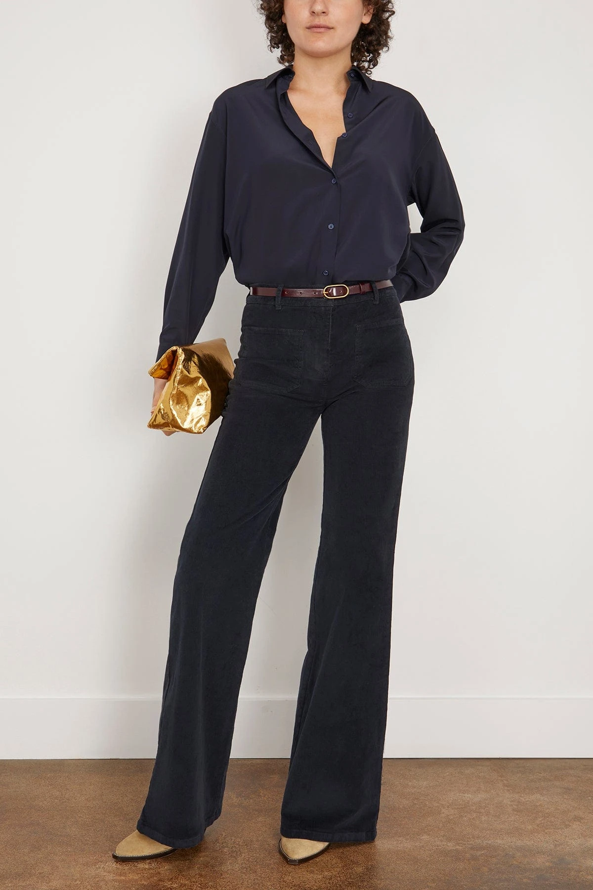 NILI LOTAN Florence Pant In Dark Navy 2 NILI LOTAN Florence Pant In Dark Navy - Image 2