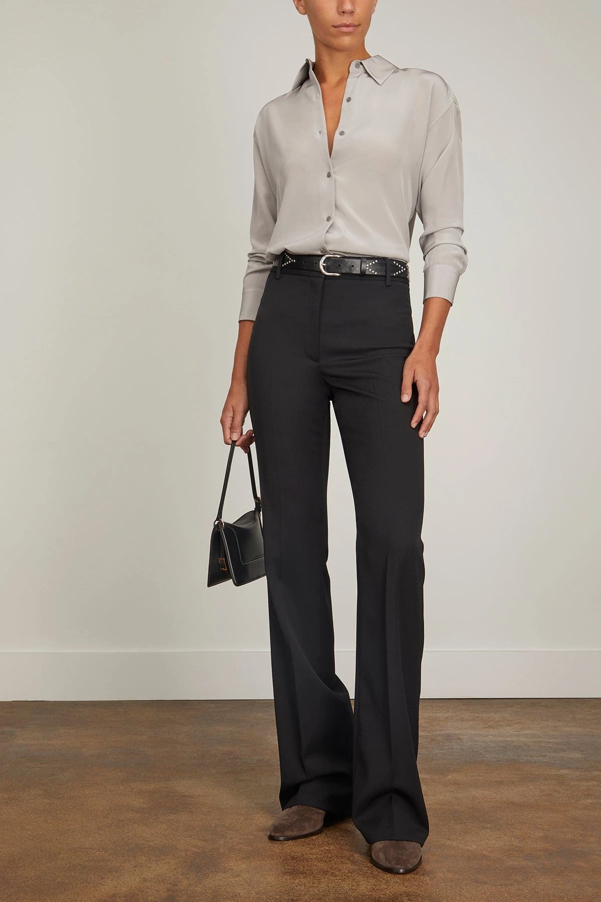 NILI LOTAN Julien Shirt In Storm Grey 2 NILI LOTAN Julien Shirt In Storm Grey - Image 2