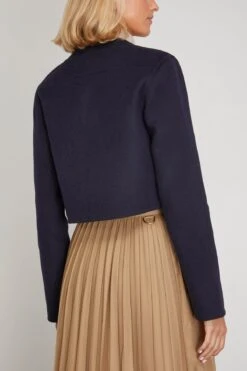 Double Face Cashmere/Wool Jacket In Navy -Dries Van Noten Shop odeeh DoubleFaceCashmereWoolJacketinNavy 3