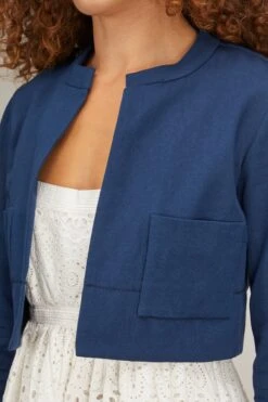 Jacket In Navy -Dries Van Noten Shop odeeh jacket in navy 4