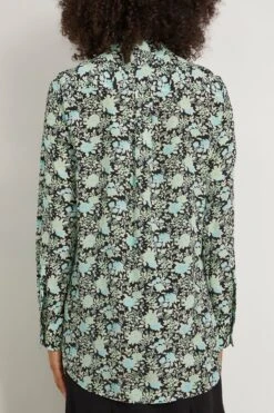 Long Sleeve Shirt In Clear Water Flowers Black -Dries Van Noten Shop planc LongSleeveShirtinClearWaterFlowersBlack 3