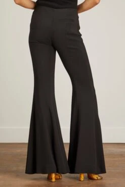 PROENZA SCHOULER Viscose Suiting Wide Leg Pants In Black -Dries Van Noten Shop proenza schouler viscose suiting wide leg pants in black 3