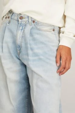 R13 Damon Pleated Wide Leg Jean In Lennon Blue 10 R13 Damon Pleated Wide Leg Jean In Lennon Blue -Dries Van Noten Shop r13 DamonPleatedWideLegJeaninLennonBlue 4