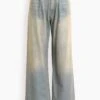 R13 Damon Pleated Wide Leg Jean In Lennon Blue