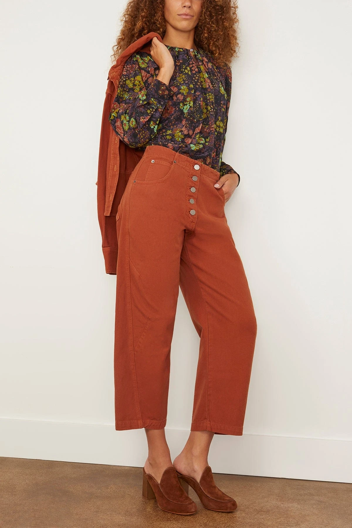 Elkin Pant In Terracotta 2 Elkin Pant In Terracotta - Image 2