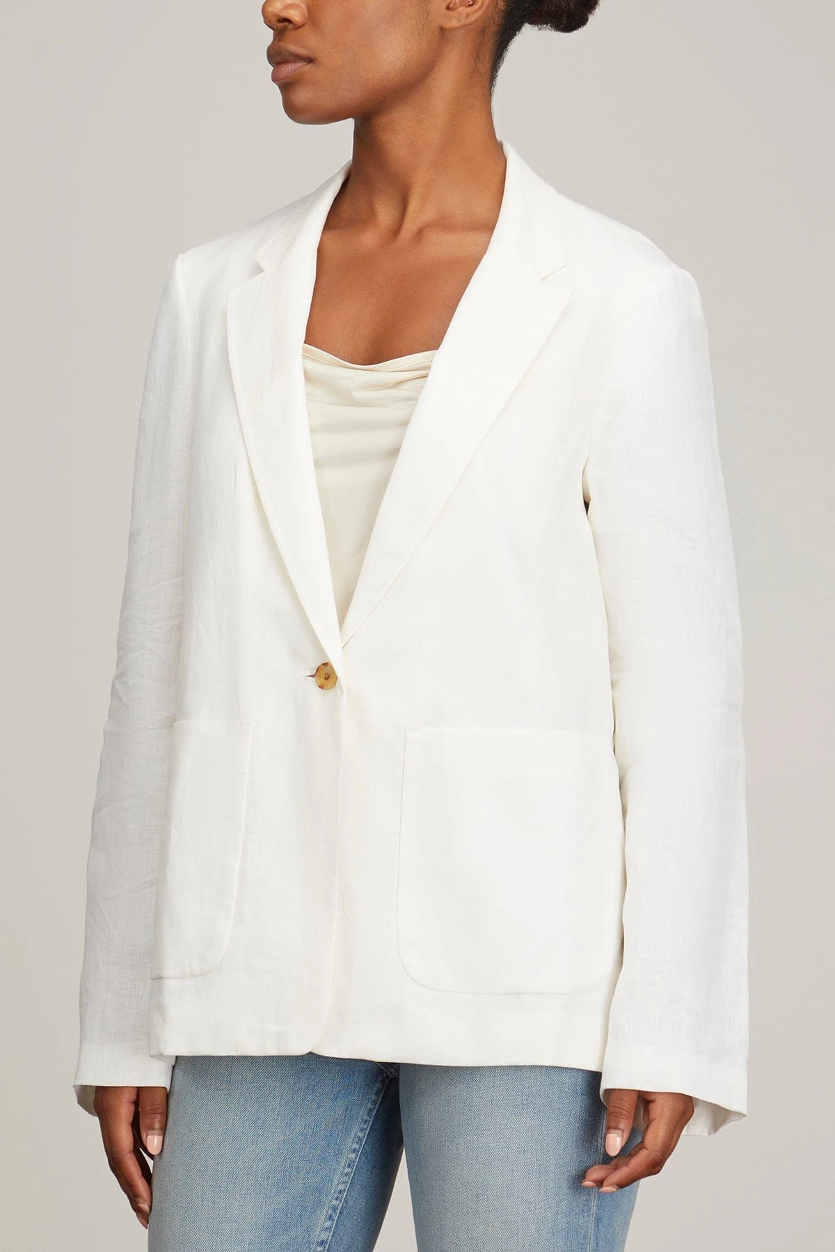 Everson Blazer In White 3 Everson Blazer In White - Image 3