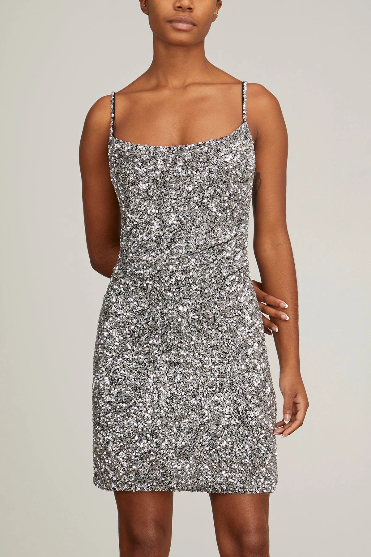 Corrie Mini Dress In Silver 3 Corrie Mini Dress In Silver - Image 3