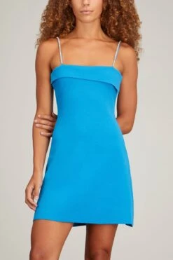 Silica Mini Dress In Blue -Dries Van Noten Shop rachel gilbert silica mini dress in blue 2