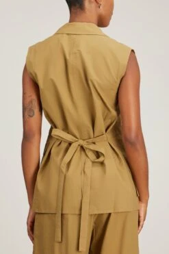 Doni Vest In Gold -Dries Van Noten Shop rachelcomey DoniVestinGold 3