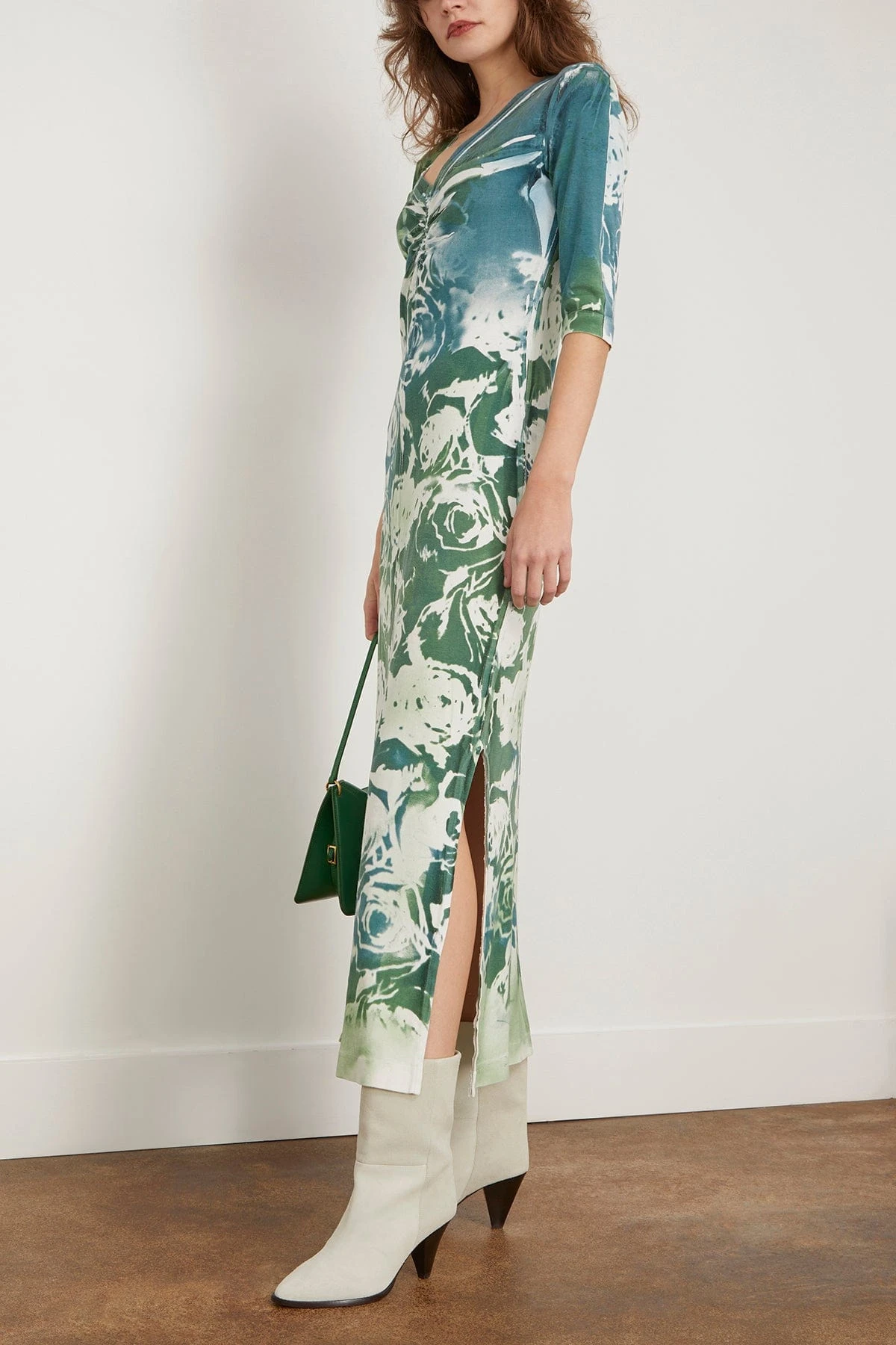 Bailey Dress In Teal Army Rose 2 Bailey Dress In Teal Army Rose - Image 2