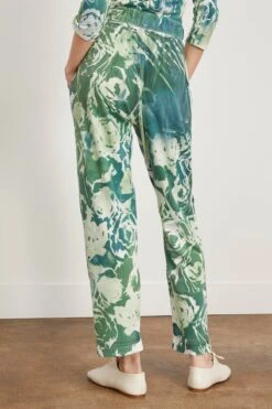 Brooke Pant In Teal Army Rose -Dries Van Noten Shop raquelallegra BrookePantinTealArmyRose 3