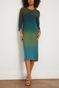 Heather Dress In Hunter Teal Stripes 6 Heather Dress In Hunter Teal Stripes -Dries Van Noten Shop raquelallegra HeatherDressinHunterTealStripes 2 321b753a db87 4a29 9b77 50e5675834e5