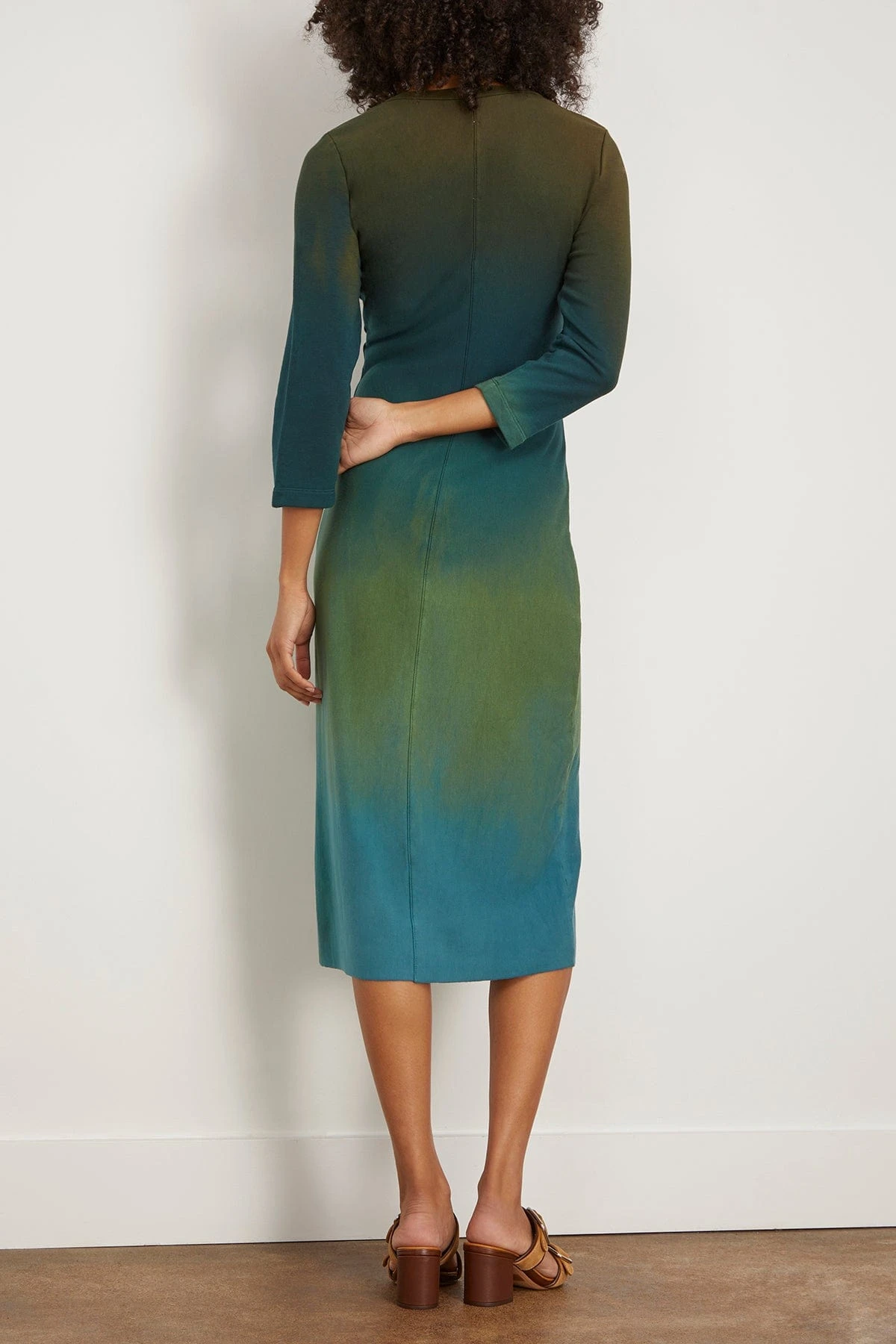 Heather Dress In Hunter Teal Stripes 4 Heather Dress In Hunter Teal Stripes - Image 4