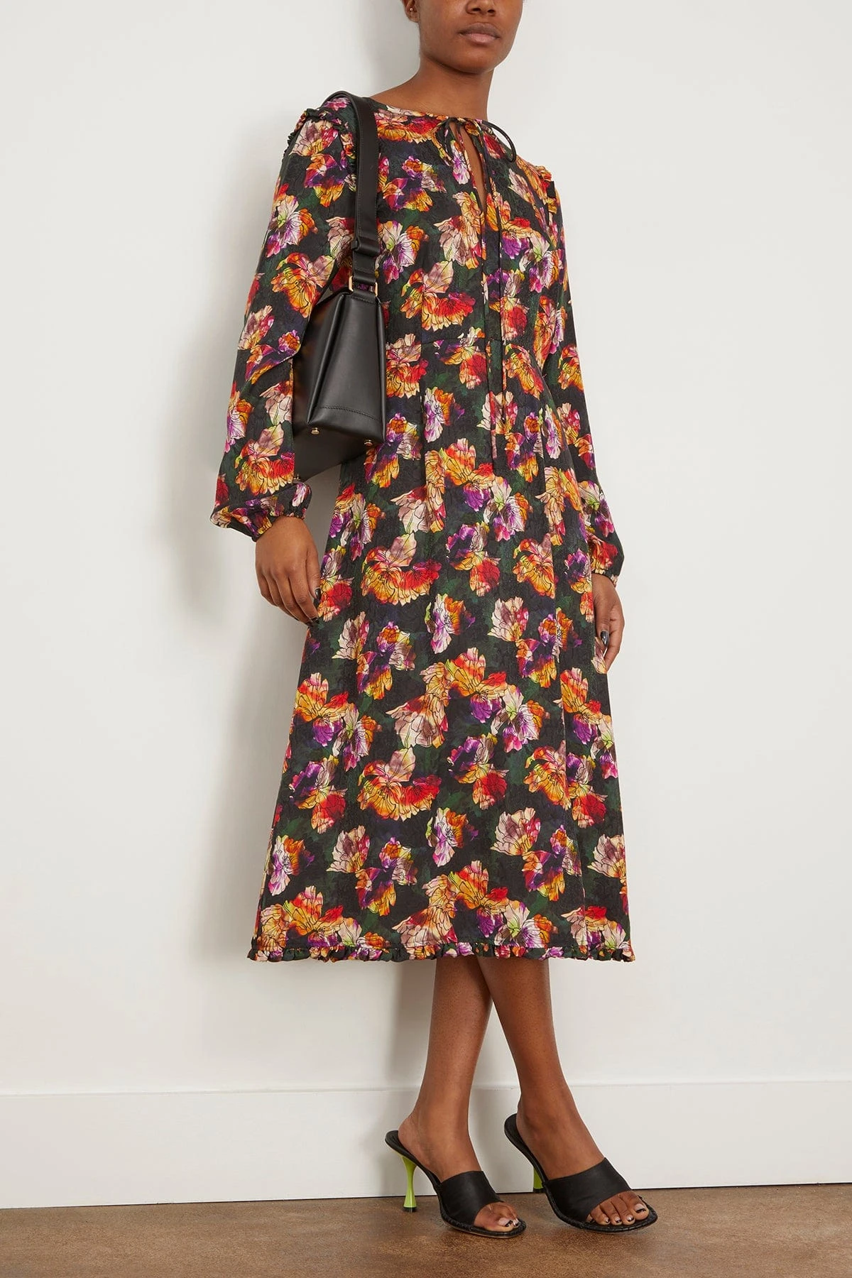 Romance Dress In Red Violet Flowers 2 Romance Dress In Red Violet Flowers - Image 2