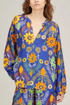 Wide Blouse Of Roula In Ilios -Dries Van Noten Shop rianna wide blouse of roula in ilios 2