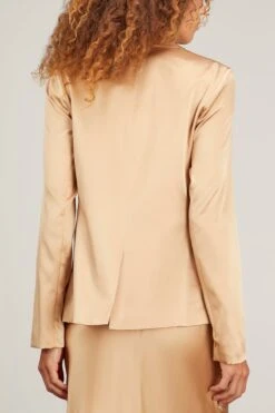 Alana Silk Blazer In Sandhill -Dries Van Noten Shop sablyn alana silk blazer in sandhill 3