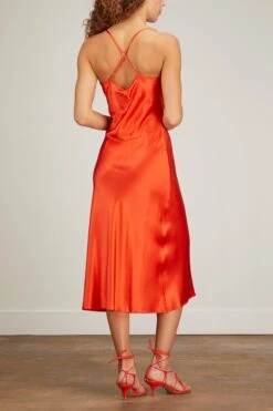 Cowl Neck Dress In Persimmon 8 Cowl Neck Dress In Persimmon -Dries Van Noten Shop sablyn cowl neck dress in persimmon 3