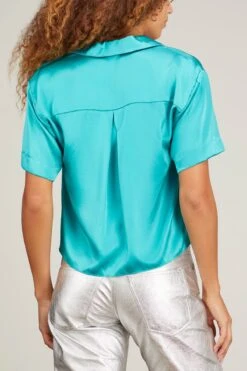 Rhett Silk Polo In Viv -Dries Van Noten Shop sablyn rhett silk polo in viv 3