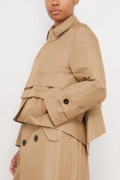 Sacai Cotton Gabardine Blouson In Beige -Dries Van Noten Shop sacai CottonGabardineBlousoninBeige 2