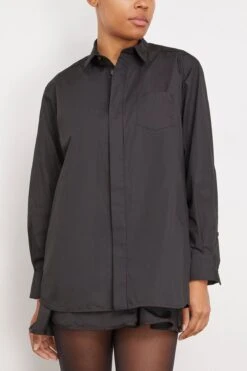 Sacai Cotton Poplin Dress In Black -Dries Van Noten Shop sacai CottonPoplinDressinBlack 2