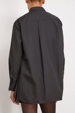 Sacai Cotton Poplin Dress In Black -Dries Van Noten Shop sacai CottonPoplinDressinBlack 3