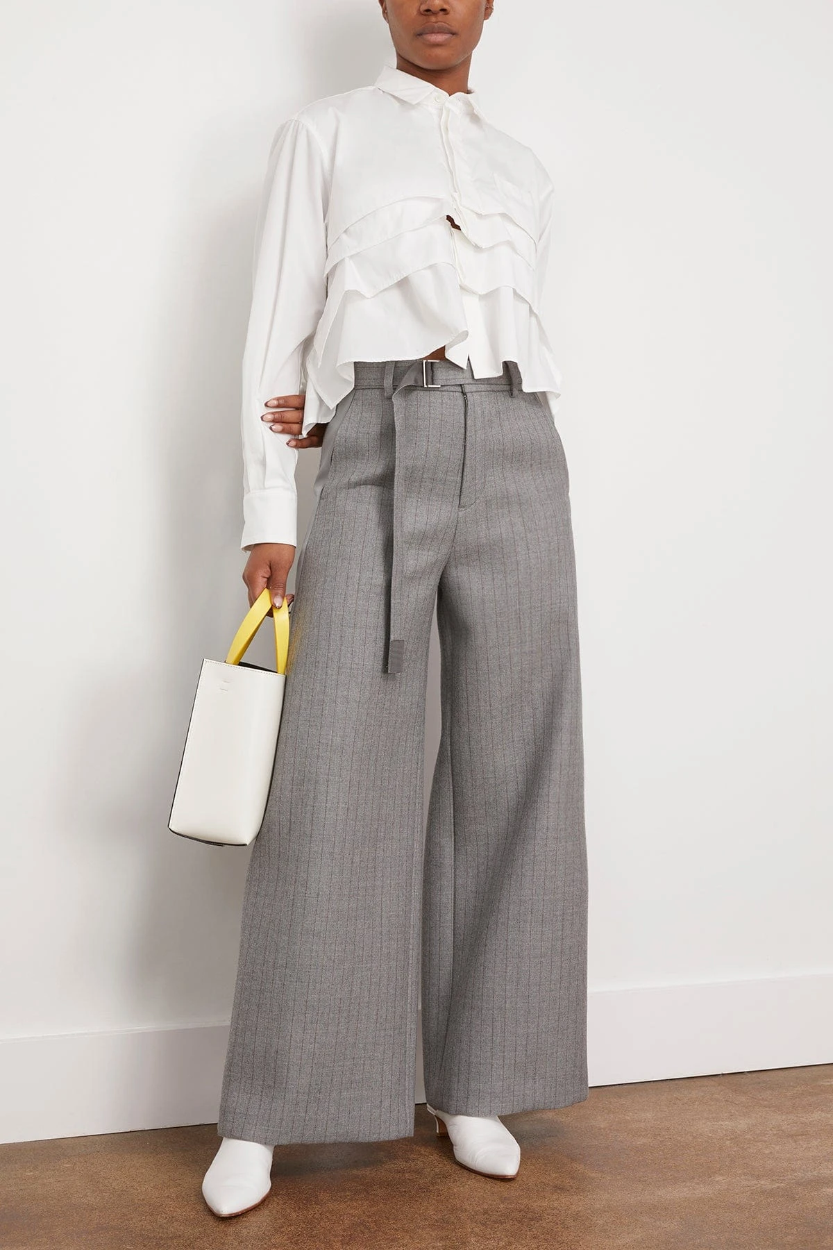 Sacai Cotton Poplin Shirt In Off White 2 Sacai Cotton Poplin Shirt In Off White - Image 2