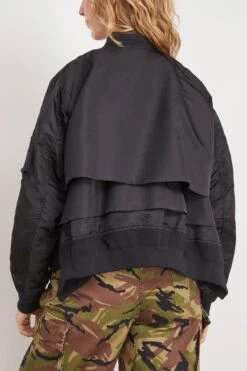 Sacai Nylon Twill Blouson Jacket In Black -Dries Van Noten Shop sacai NylonTwillBlousonJacketinBlack 3