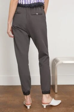Sacai Sweat Jersey Pants In Charcoal Gray -Dries Van Noten Shop sacai SweatJerseyPantsinCharcoalGray 3