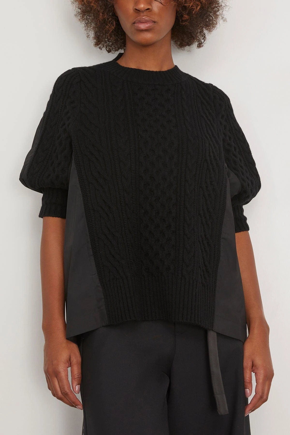 Sacai Wool Knit Pullover In Black 3 Sacai Wool Knit Pullover In Black - Image 3