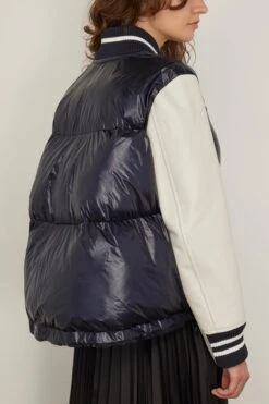 Sacai Padded Blouson In Navy/Off White -Dries Van Noten Shop sacai padded blouson in navy off white 3