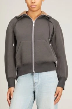 Sacai Sponge Sweat Hoodie In C/Gray -Dries Van Noten Shop sacai sponge sweat hoodie in c gray 2