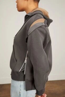 Sacai Sponge Sweat Hoodie In C/Gray -Dries Van Noten Shop sacai sponge sweat hoodie in c gray 4