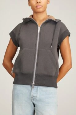 Sacai Sponge Sweat Hoodie In C/Gray -Dries Van Noten Shop sacai sponge sweat hoodie in c gray 5