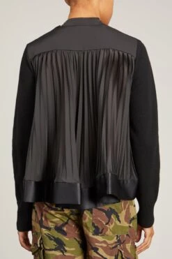 Sacai Wool Knit Cardigan In Black 7 Sacai Wool Knit Cardigan In Black -Dries Van Noten Shop sacai wool knit cardigan in black 3