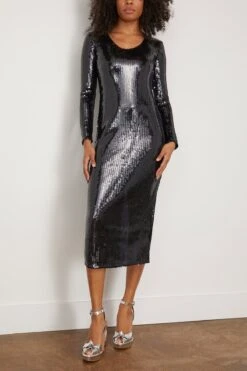 Samsoe Samsoe Alina U-Neck Dress In Black -Dries Van Noten Shop samsoe AlinaU NeckDressinBlack 2