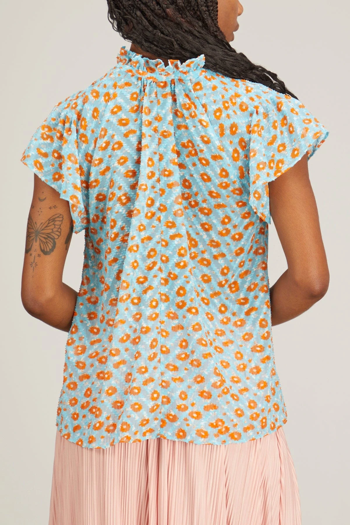 Samsoe Samsoe Karookh Blouse In Ditsy Topaz 4 Samsoe Samsoe Karookh Blouse In Ditsy Topaz - Image 4