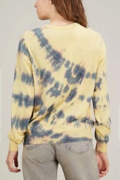 Samsoe Samsoe Audree Crewneck In Tie Dye Yellow -Dries Van Noten Shop samsoe audree crewneck in tie dye yellow 3