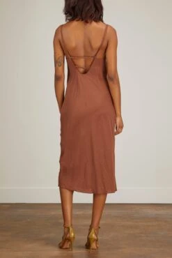Samsoe Samsoe Fredericka Long Dress In Mustang -Dries Van Noten Shop samsoe fredericka long dress in mustang 3