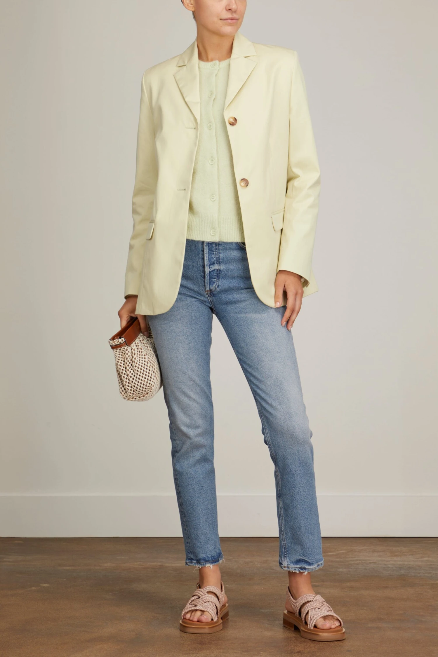Samsoe Samsoe Meme Blazer In Aloe Wash 2 Samsoe Samsoe Meme Blazer In Aloe Wash - Image 2