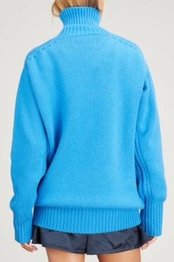 Collo Alto Sweater In Ciano 8 Collo Alto Sweater In Ciano -Dries Van Noten Shop sasuphi collo alto dress in ciano 3