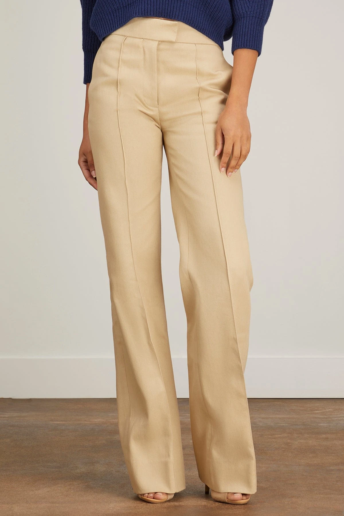 Straight Leg Trouser In Khaki 3 Straight Leg Trouser In Khaki - Image 3