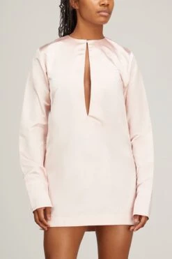 Valentina Front Slit Dress In Rosa -Dries Van Noten Shop sasuphi valentina front slit dress in rosa 2