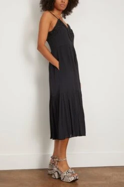 SEA Charlotte Embroidered Sleeveless Dress In Black -Dries Van Noten Shop sea CharlotteEmbroideredSleevelessDressinBlack 2