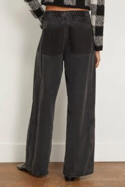 SEA Elena Denim Baggy Pants In Black -Dries Van Noten Shop sea ElenaDenimBaggyPantsinBlack 3