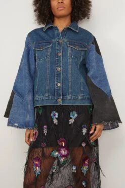 SEA Elena Denim Long Sleeve Jacket In Blue 6 SEA Elena Denim Long Sleeve Jacket In Blue -Dries Van Noten Shop sea ElenaDenimLongSleeveJacketinBlue 2