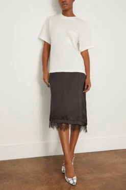 SEA Lorraine Lace Combo T-Shirt Dress In Black -Dries Van Noten Shop sea LorraineLaceComboT ShirtDressinBlack 2