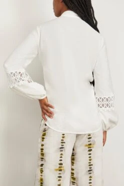 Irme Blouse In White -Dries Van Noten Shop silvia tcherassi irme blouse in white 3
