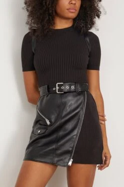 Anisa Belted Mini Dress In Black -Dries Van Noten Shop simkhai AnisaBeltedMiniDressinBlack 2