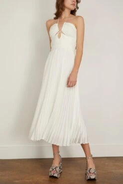 Annita Sleeveless Cut Out Midi Dress In White -Dries Van Noten Shop simkhai AnnitaSleevelessCutOutMidiDressinWhite 2